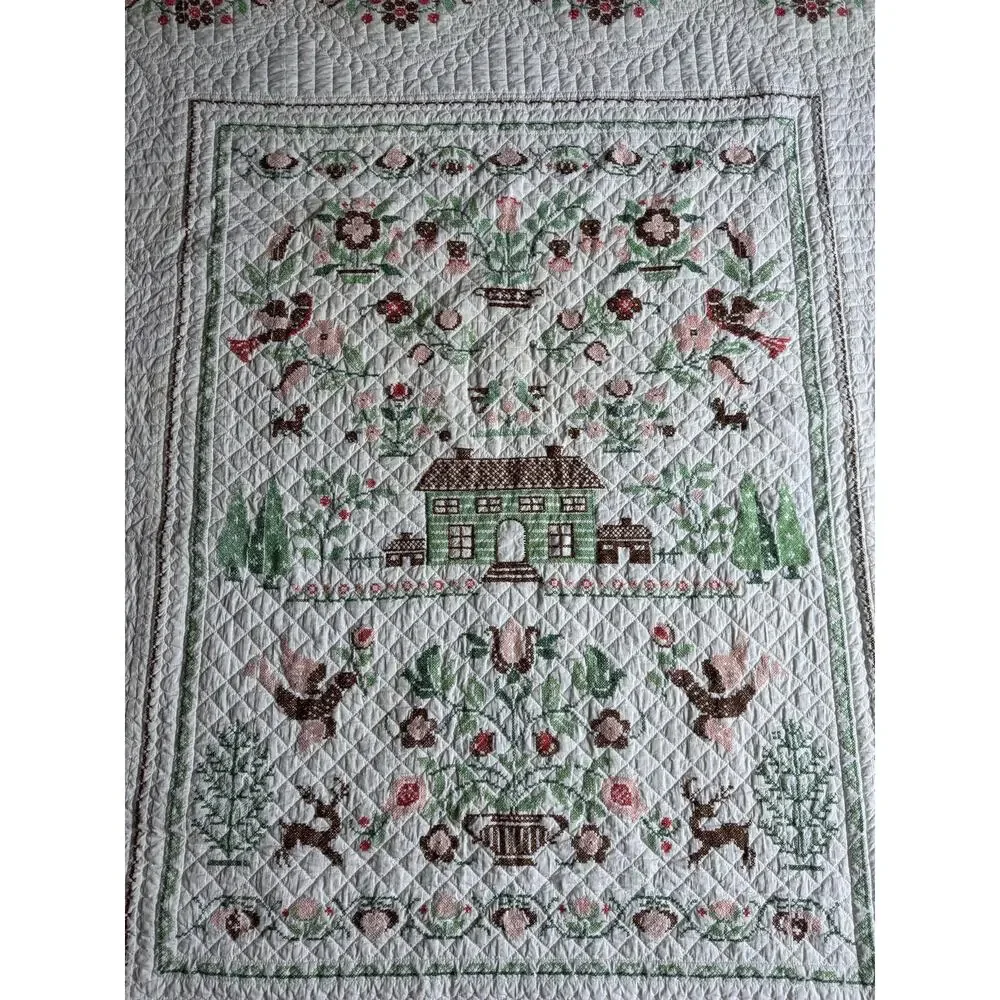 76 W x 96 L hand stitched quilt